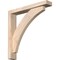Ekena Millwork Thorton Block Smooth Bracket w/ Offset Brace, Douglas Fir, 3 1/2"W x 20"D x 20"H BKT0402X20X20THR05SDF - alternate 1